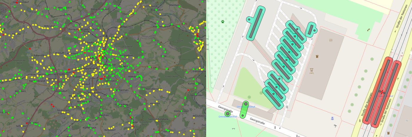 differen zoom levels of the PTSA map